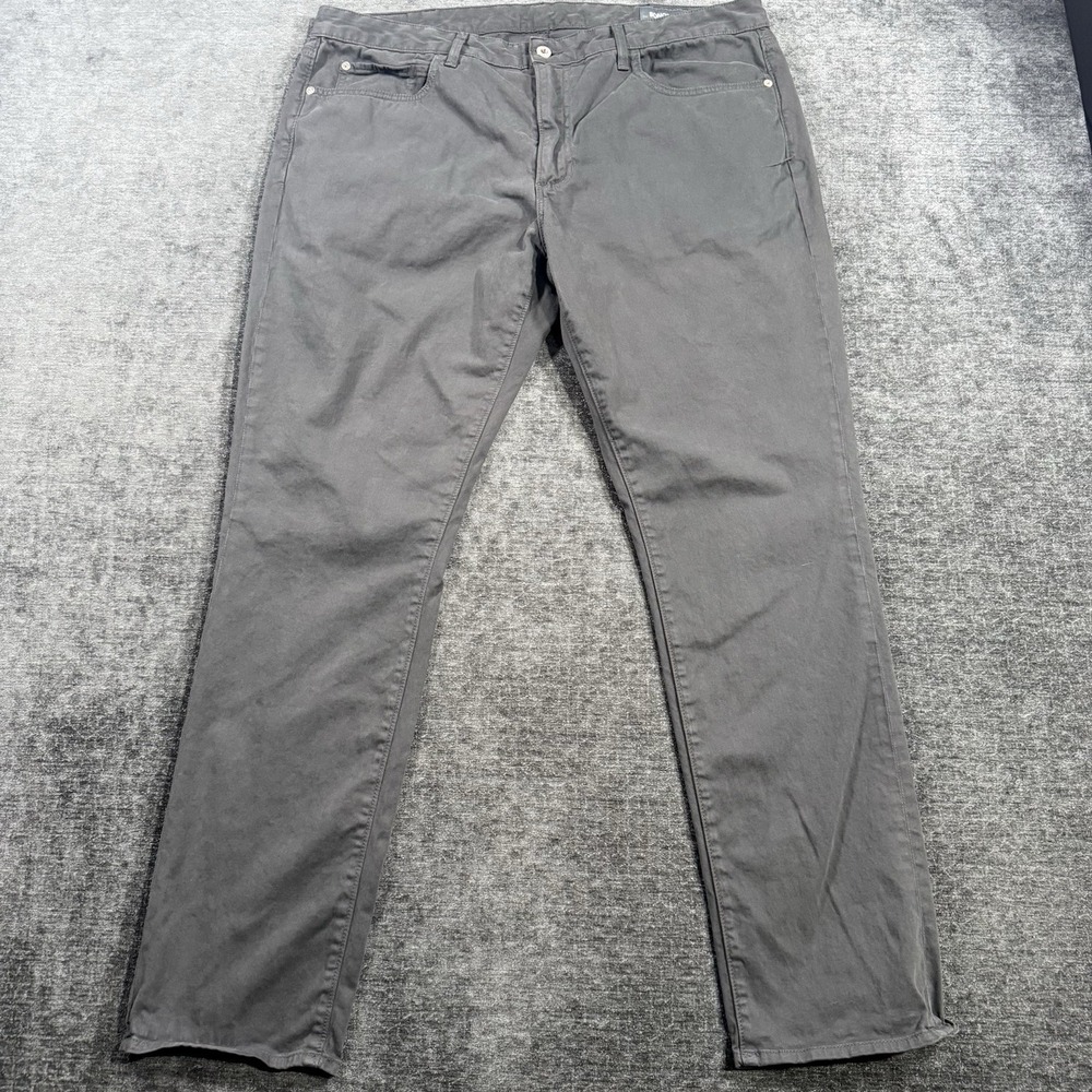 Bonobos Tailored Fit Chino Pants Men's Size 40x32 Grey Straight Leg Flat Front
